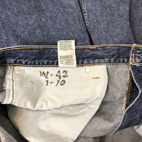 Levi's 505 Vintage Relaxed Fit Jean Shorts Men's Size 42 Jhorts - Picture 4 of 9